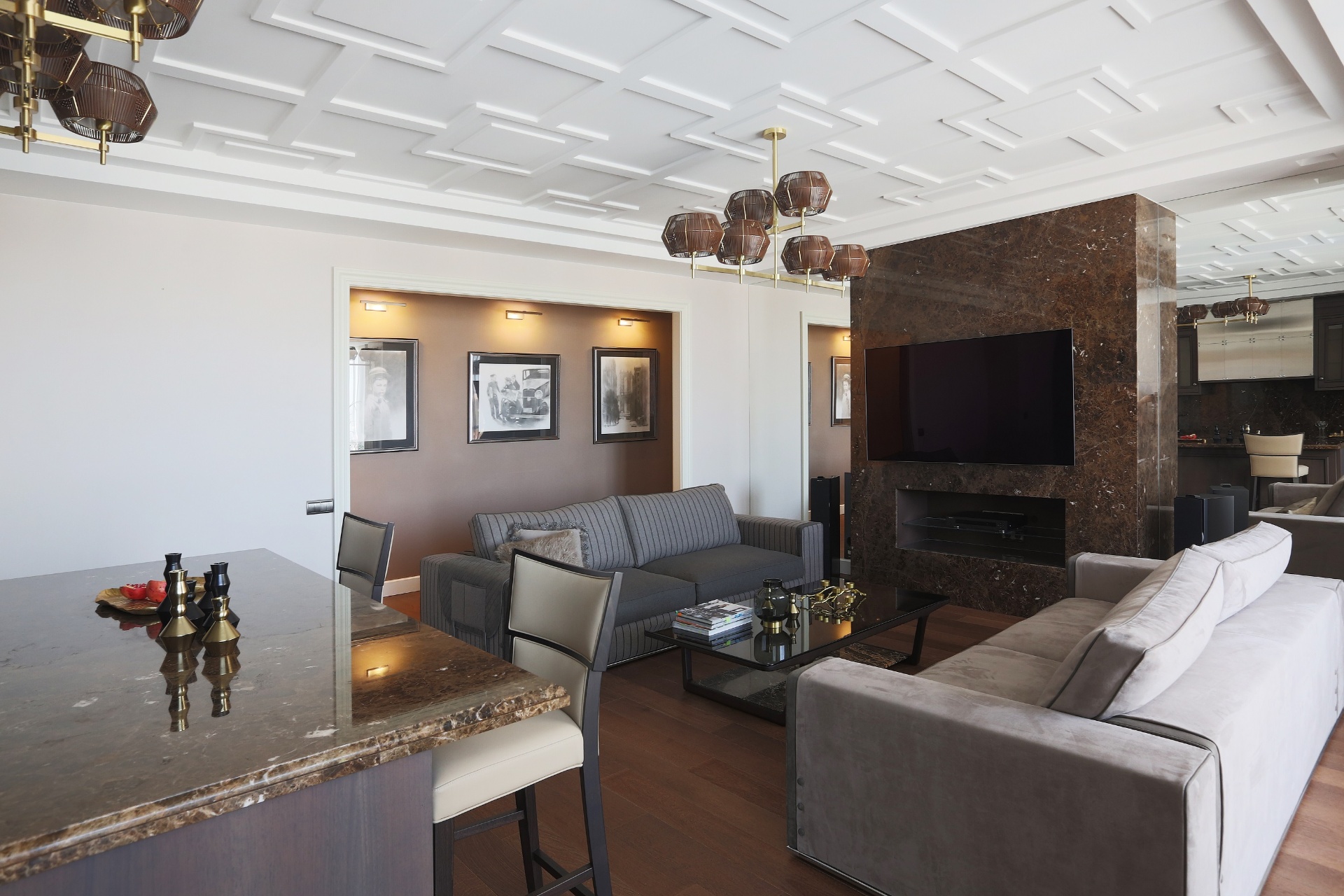 Elegant living room interior by Marina Feldblum